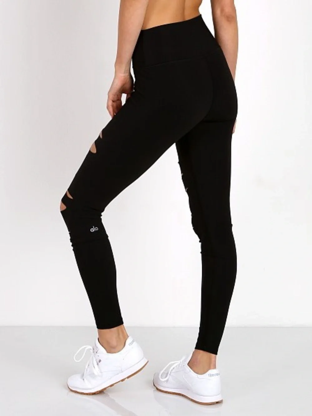 ALO Black Ripped Warrior Leggings